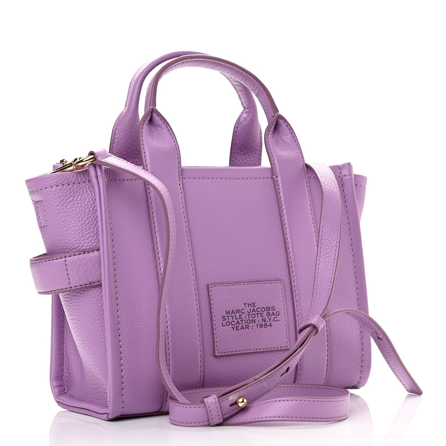 Marc Jacobs Grained Calfskin Small The Tote Bag Regal Orchid 3 of 16