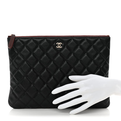 Chanel Caviar Quilted Medium Cosmetic Case Black 2 of 10