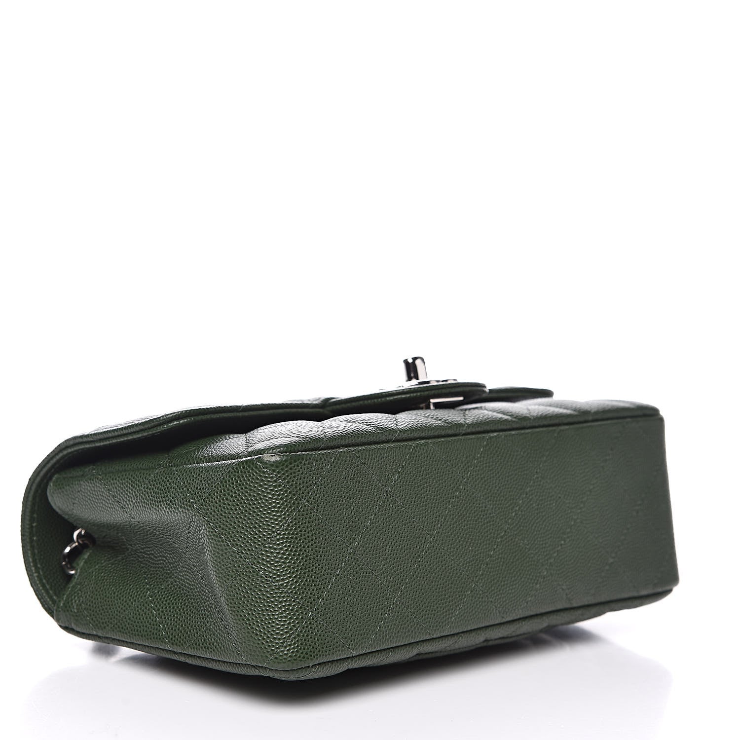 Chanel Caviar Quilted Mini Rectangular Flap Green 4 of 12