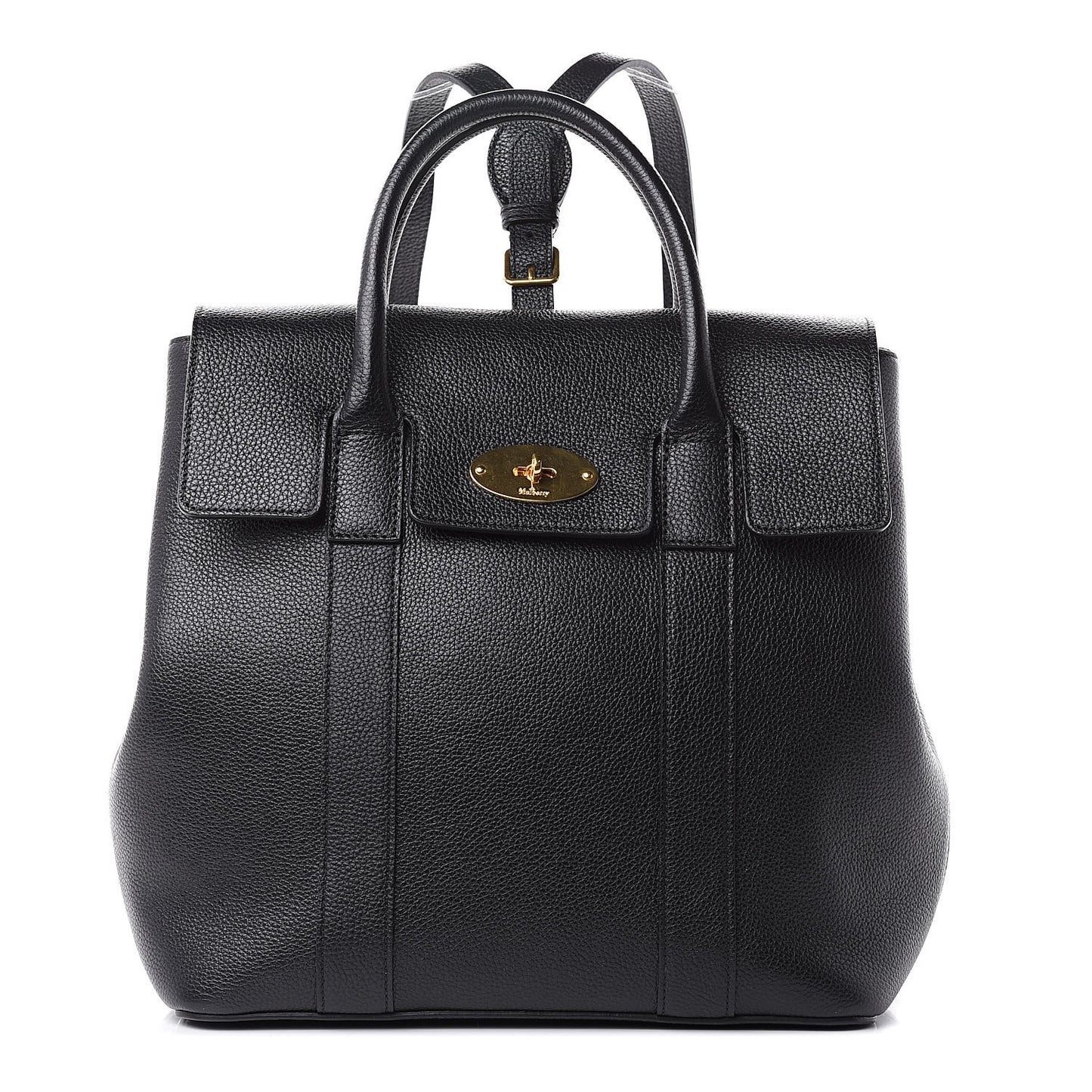 Classic Grain Calfskin Small Bayswater Backpack Black