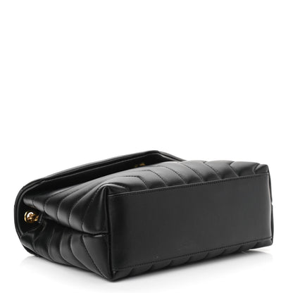 Saint Laurent Calfskin Y Quilted Monogram Small Loulou Chain Satchel Black 4 of 10