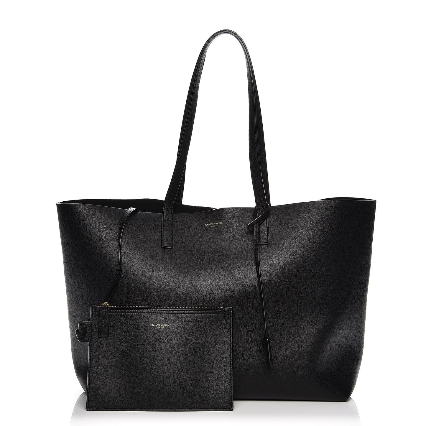 Calfskin Large Shopping Tote Black