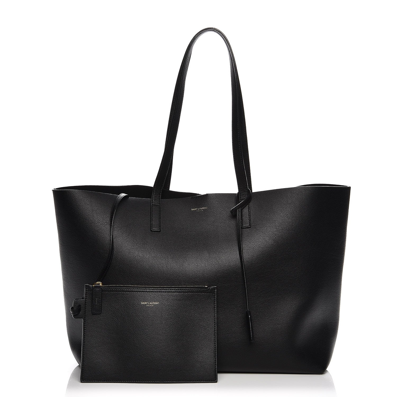 Saint Laurent Calfskin Large Shopping Tote Black 3 of 12