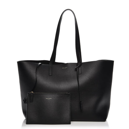 Saint Laurent Calfskin Large Shopping Tote Black 3 of 12