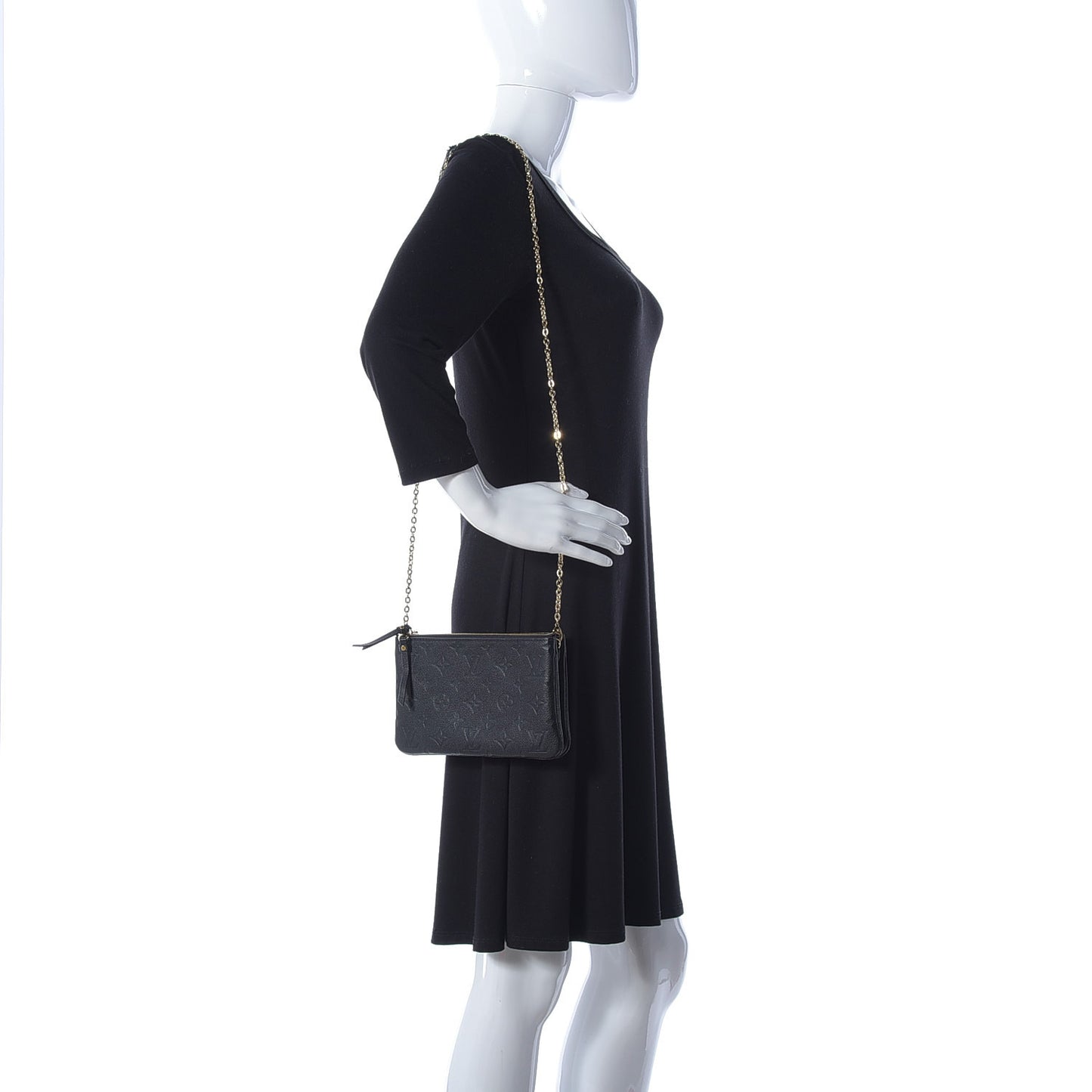 Empreinte Double Zip Pochette Black