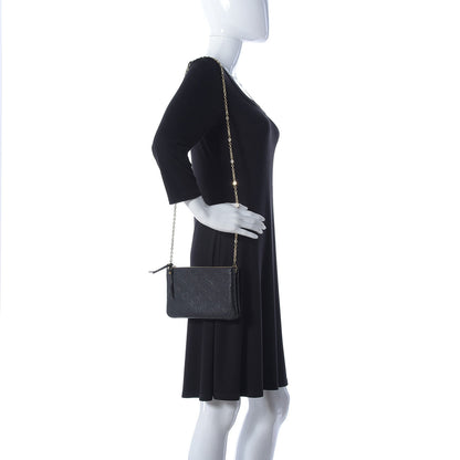 Louis Vuitton Empreinte Double Zip Pochette Black 2 of 17