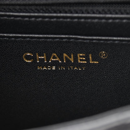 Chanel Aged Calfskin Chevron Quilted 2.55 Reissue Mini Flap Black 5 of 10