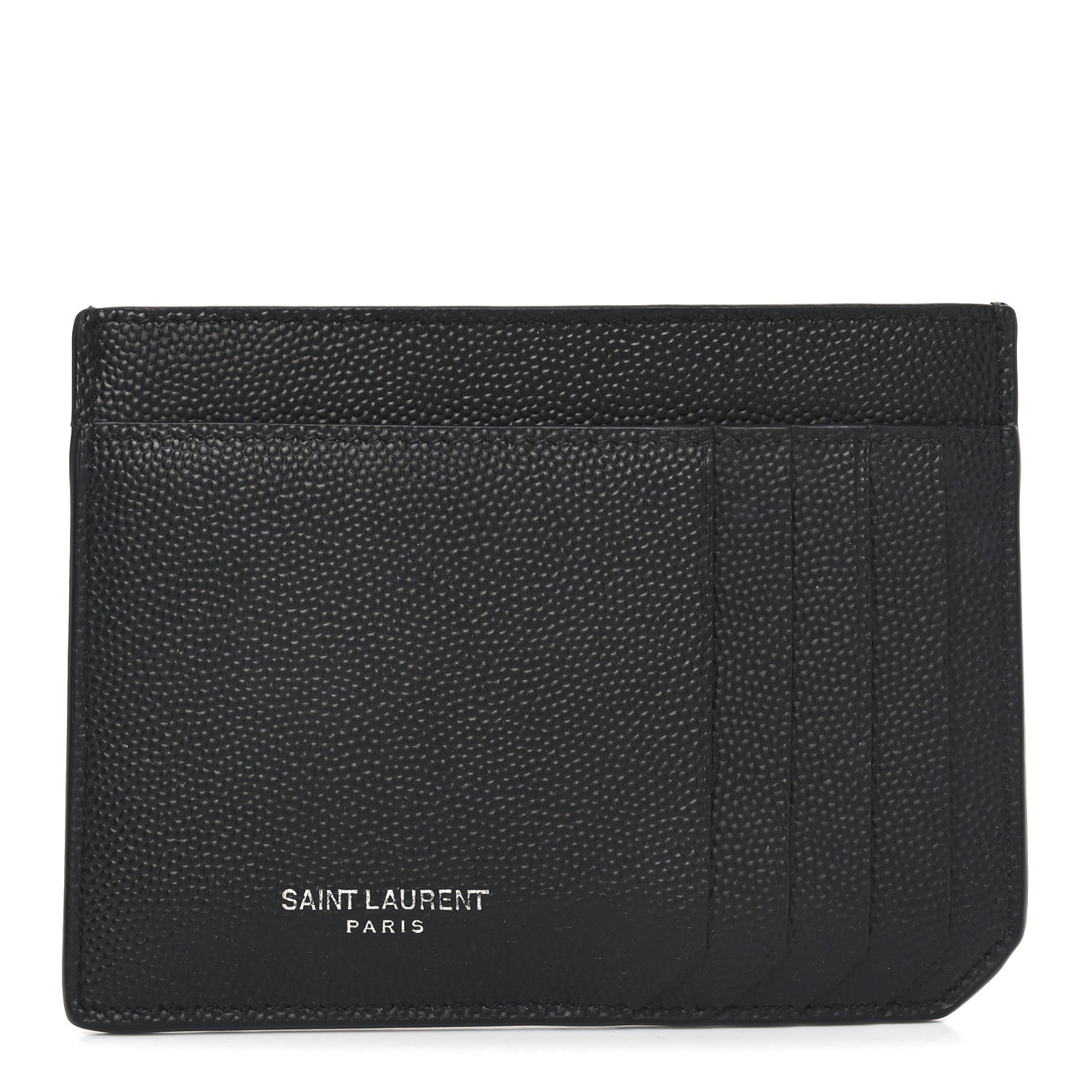 Saint Laurent Grain De Poudre 5 Fragments Credit Card Holder Black 1 of 7