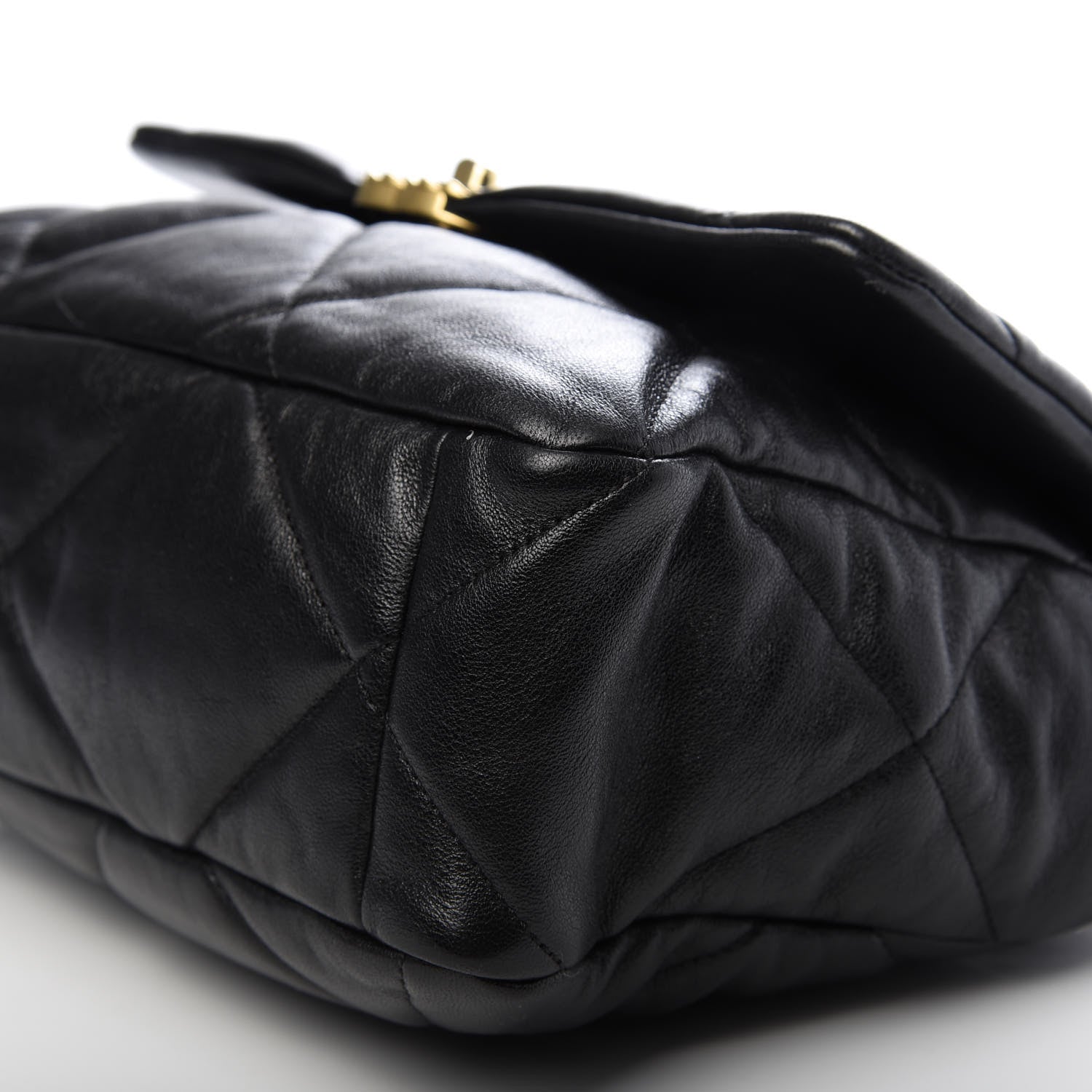 Chanel Goatskin Quilted Large 19 Flap Black 7 of 9