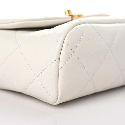 Chanel Shiny Caviar Quilted Mini Flap White 5 of 10
