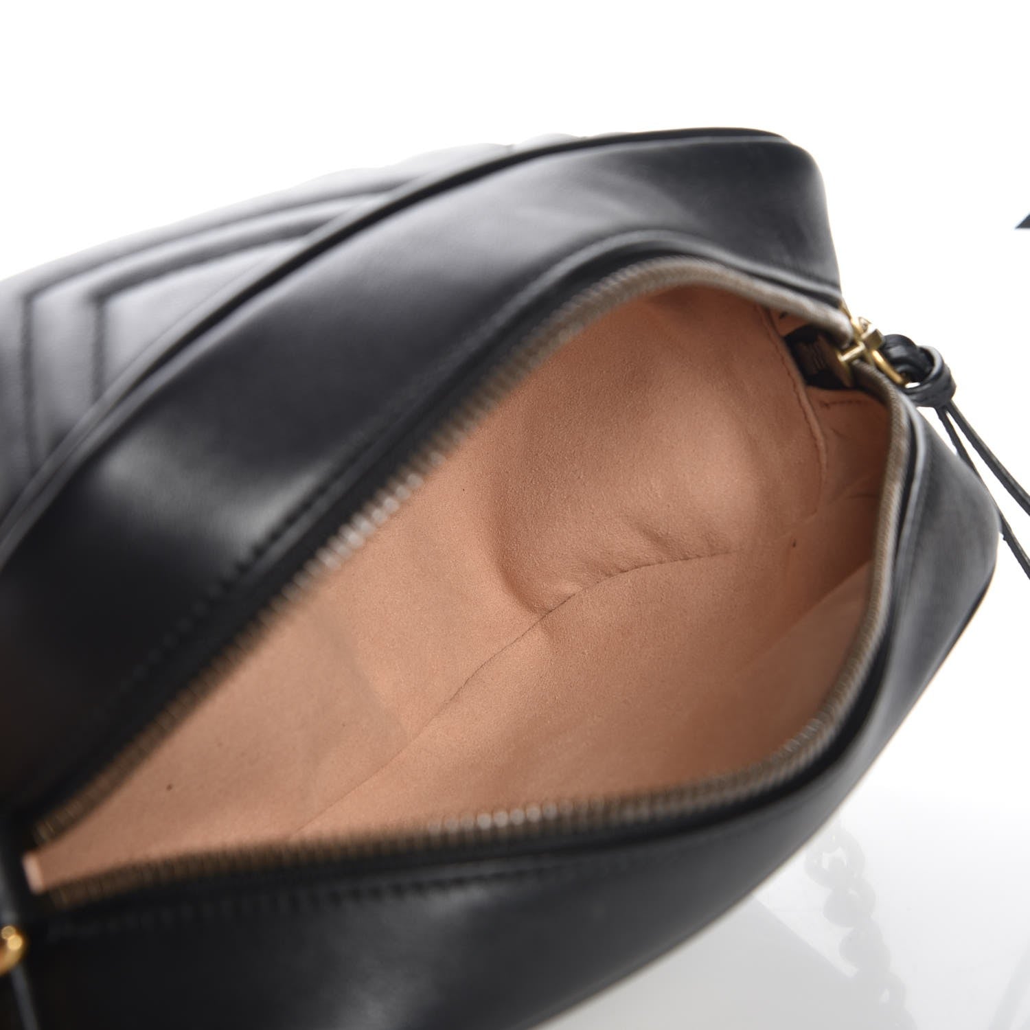 Gucci Calfskin Matelasse Small GG Marmont Chain Shoulder Bag Black 5 of 7