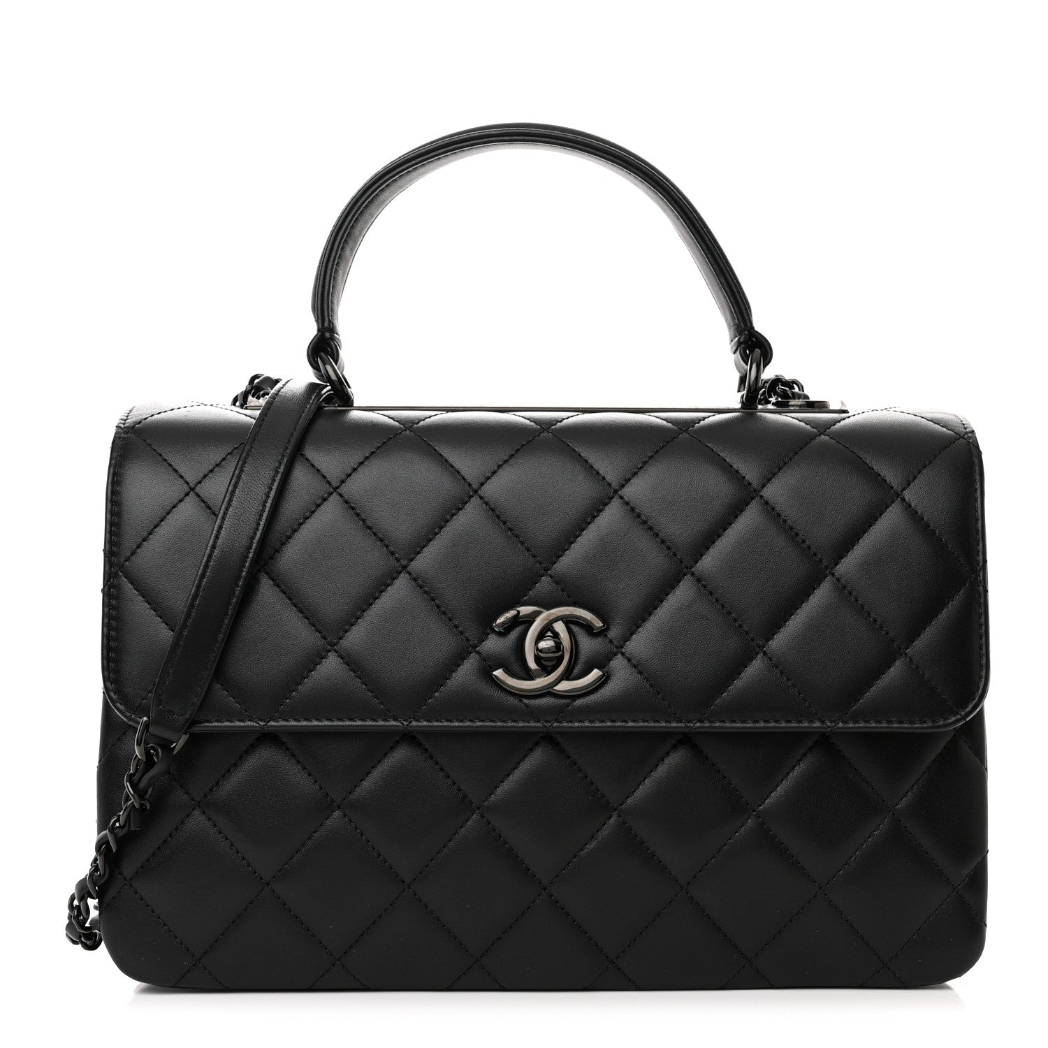 Chanel Lambskin Quilted Medium Trendy CC Flap Dual Handle Bag So Black 1 of 15