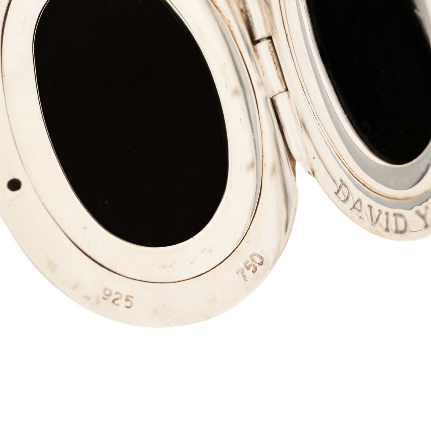 David Yurman Sterling Silver 18K Yellow Gold Oval Cable Locket Pendant 5 of 6
