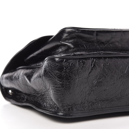 Saint Laurent Crinkled Calfskin Matelasse Monogram Large Niki Chain Satchel Black 6 of 10