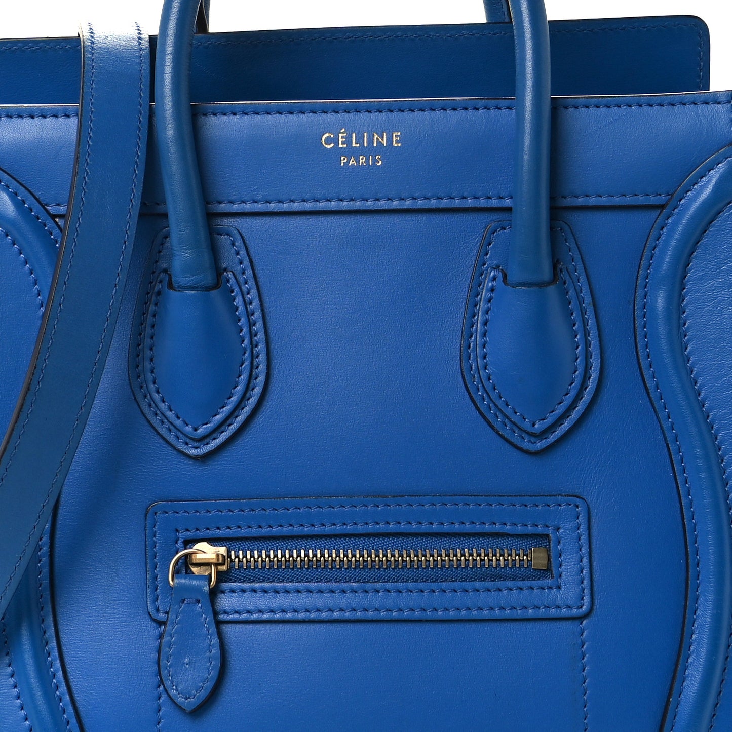 Smooth Calfskin Nano Luggage Royal Blue