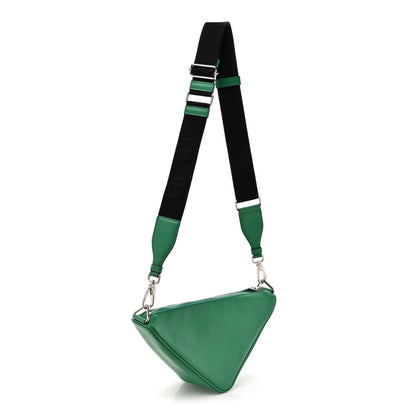 Prada Softy Calfskin Triangle Shoulder Bag Mango 3 of 10