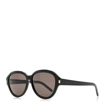 Saint Laurent Acetate Round Sunglasses SL400 Black 1 of 7