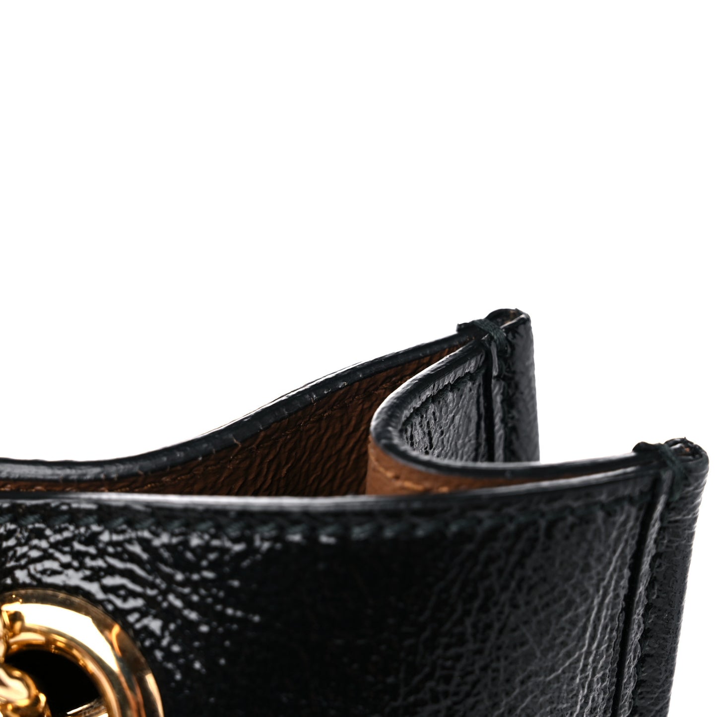 Suede Patent Large Rajah Chain Tote Nocciola Black