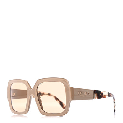 Prada Oversized Monochrome Sunglasses SPR 21X Beige Tortoise 1 of 7