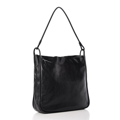 Chanel Calfskin Stitched Hobo Black 3 of 7