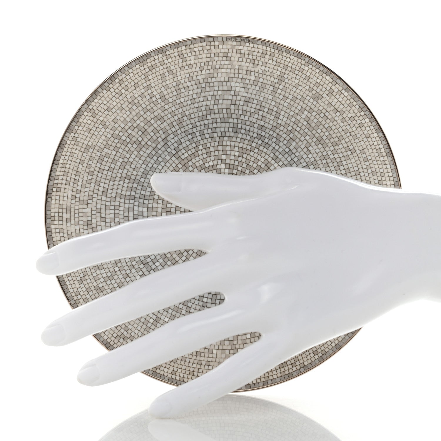 Hermes Porcelain Mosaique Au 24 Bread And Butter Plate Set of 2 2 of 6