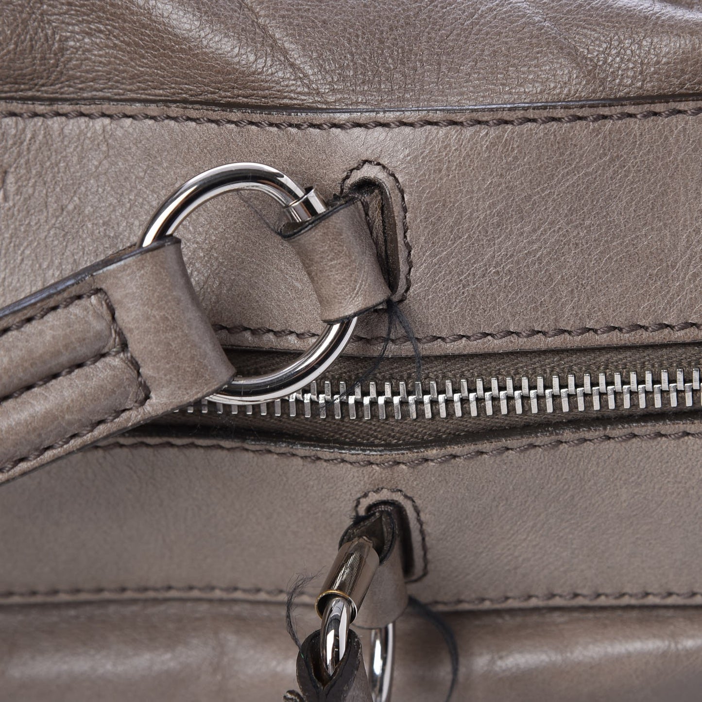Calfskin Large Vanity Bowler Taupe