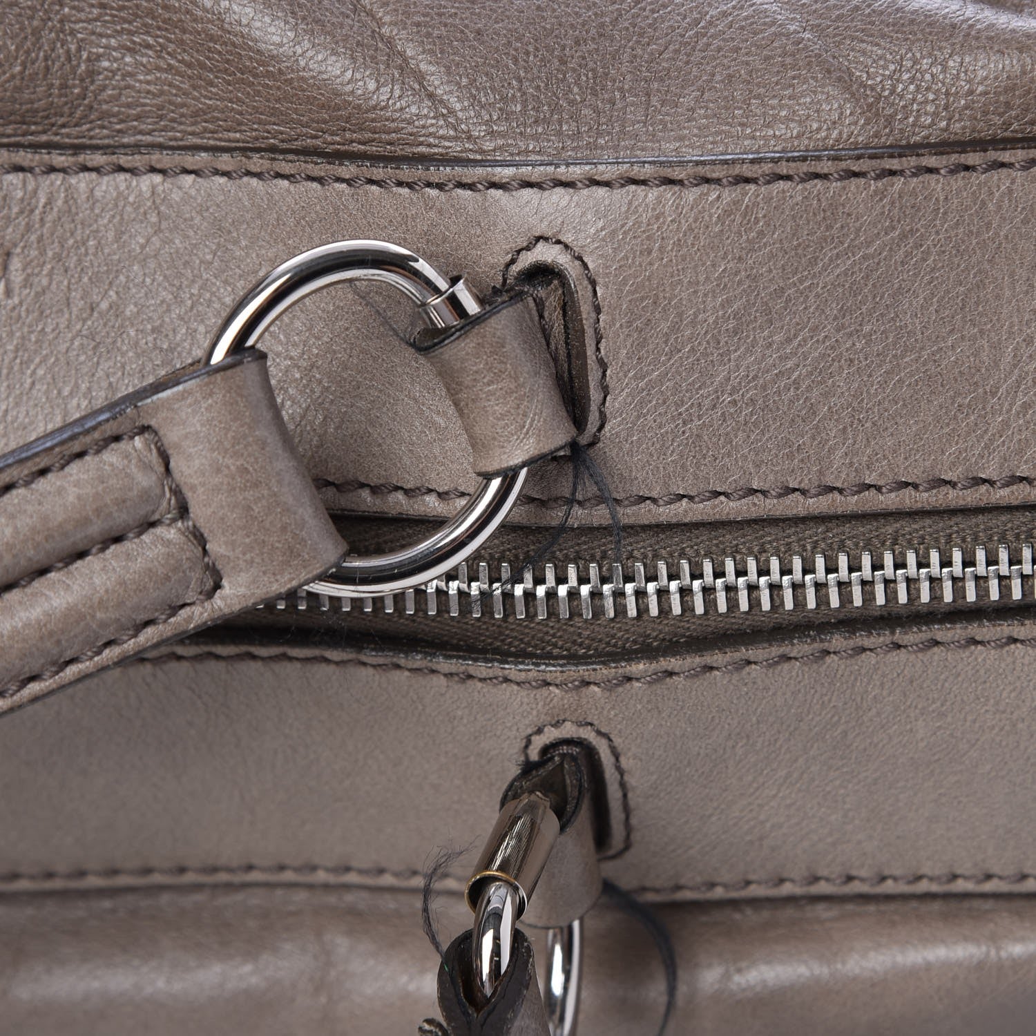 Saint Laurent Calfskin Large Vanity Bowler Taupe 5 of 12