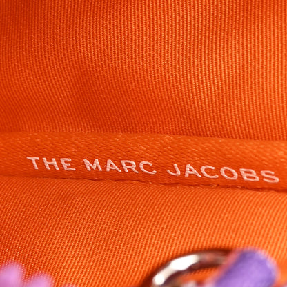 Marc Jacobs Cotton Canvas Striped Mini The Traveler Tote Bag Purple Multicolor 6 of 13