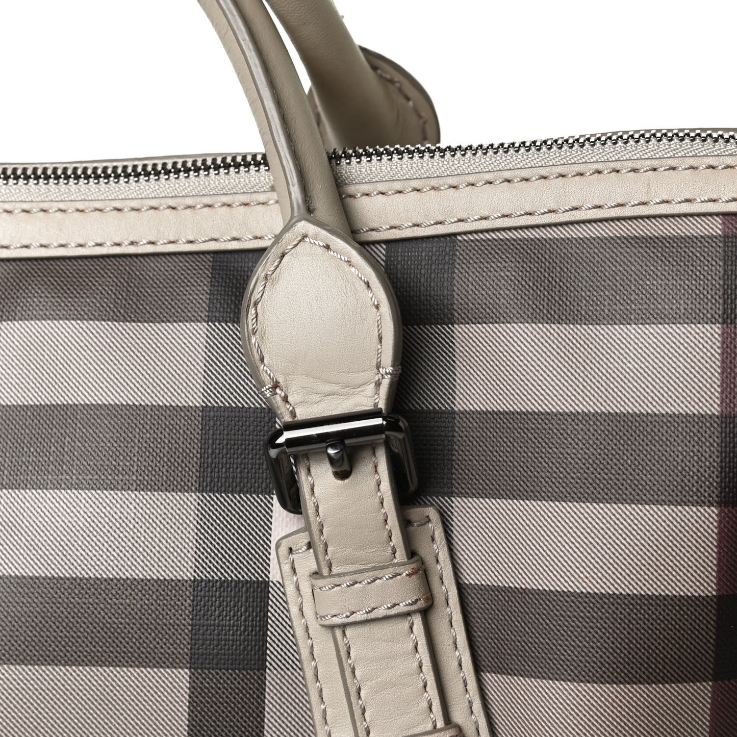 Smoked Check Diaper Bag Trench