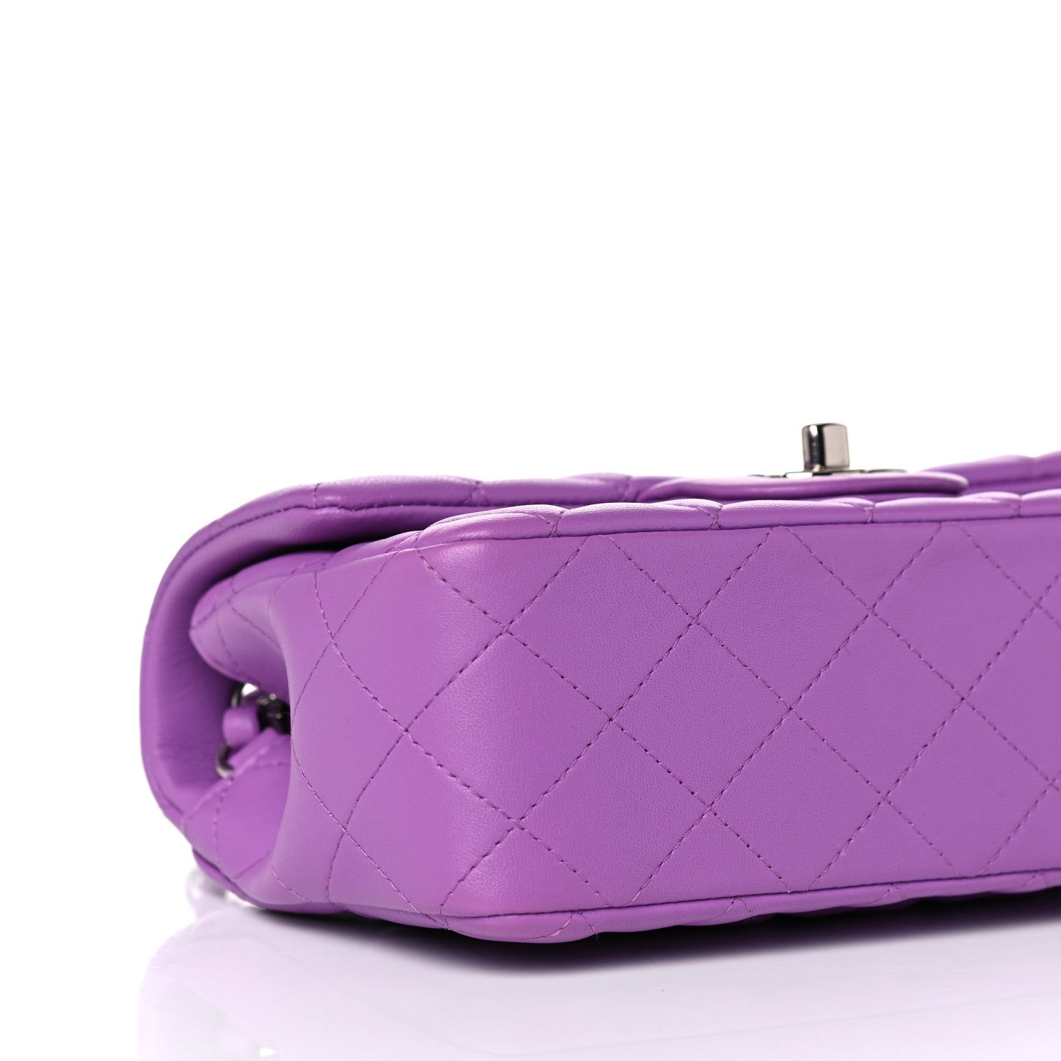 Chanel Lambskin Quilted Mini Rectangular Flap Purple 8 of 11