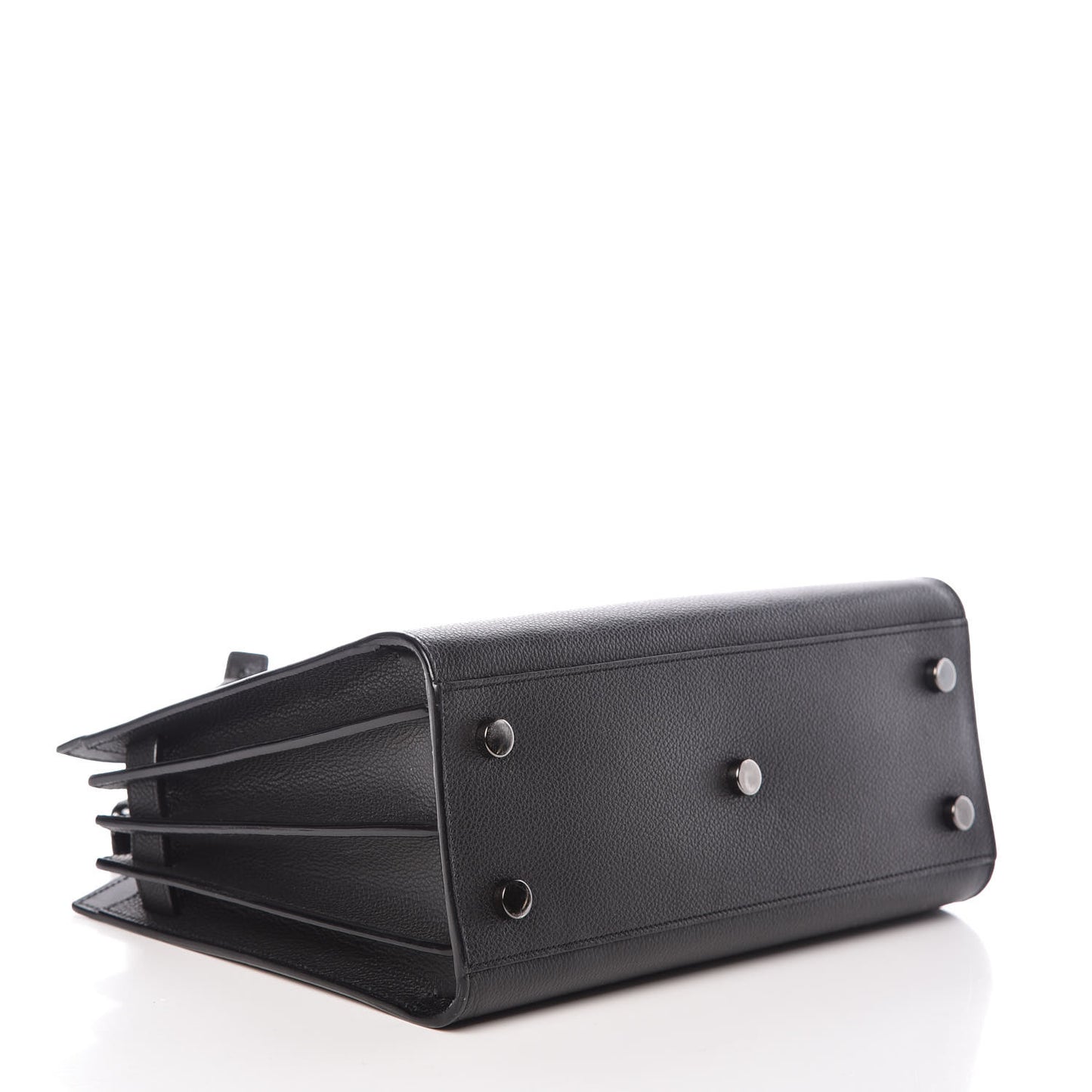 Grained Calfskin Baby Sac De Jour Black