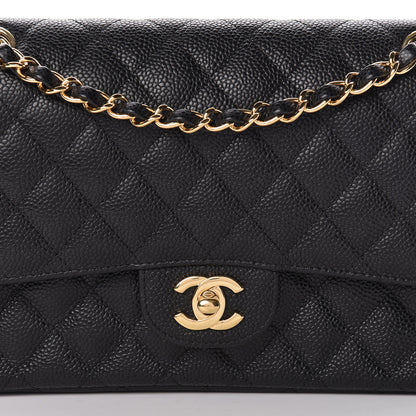 Chanel Caviar Quilted Medium Double Flap Black 10 of 11