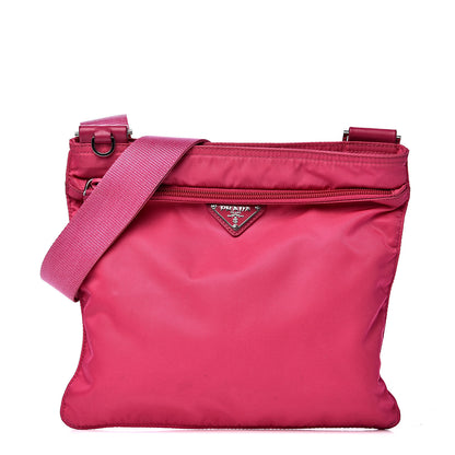 Prada Nylon Vela Flat Messenger Bag Fuxia 1 of 12