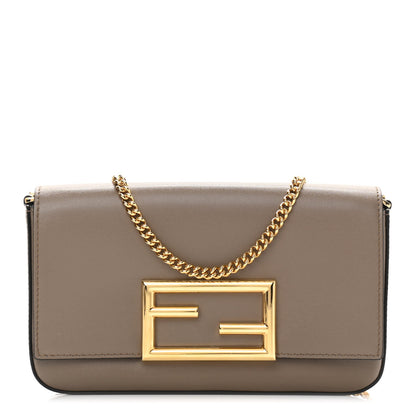 Fendi Vitello Palmellato Wallet on Chain with Pouches Tartufo 1 of 12