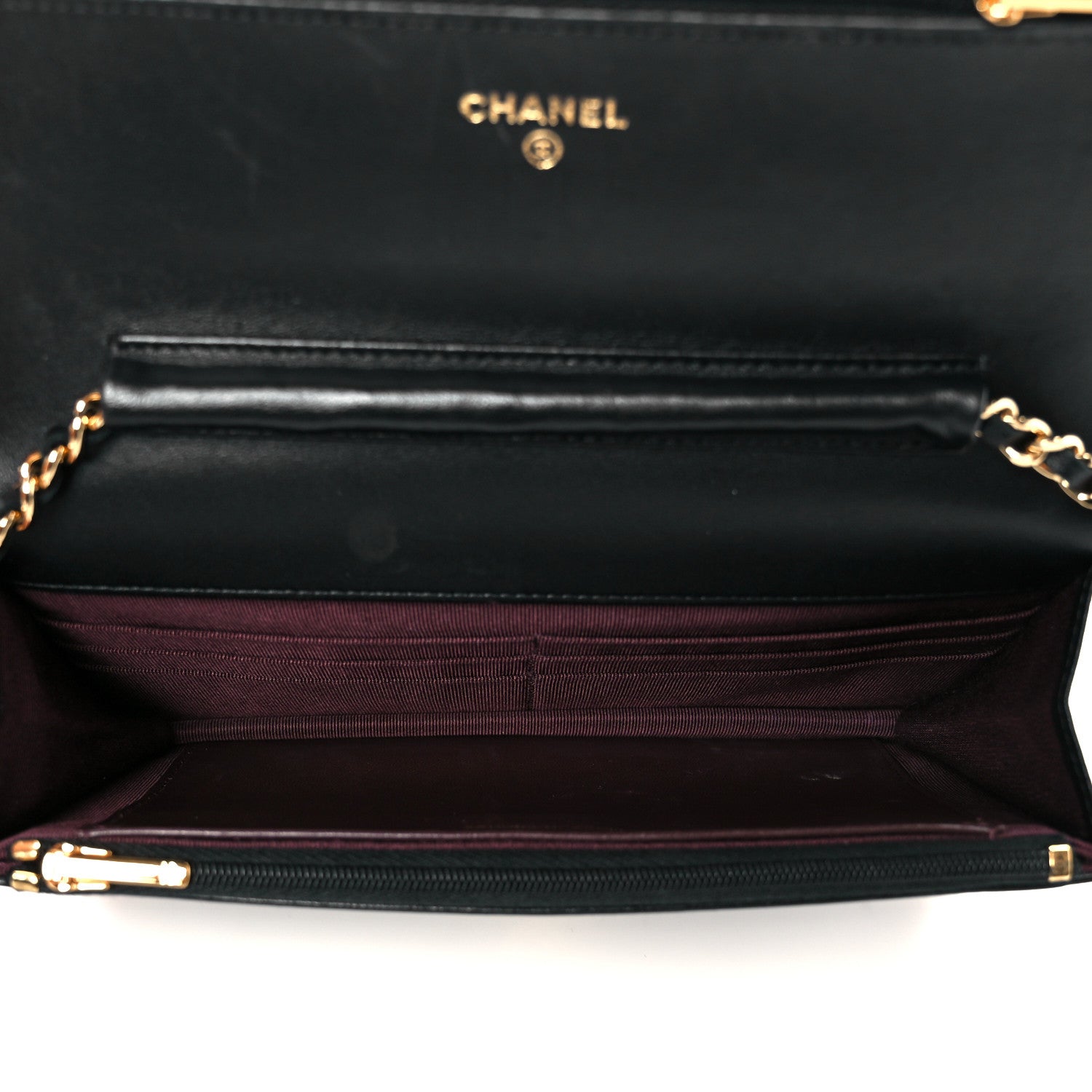 Chanel Lambskin Quilted Wallet On Chain WOC Black 5 of 11