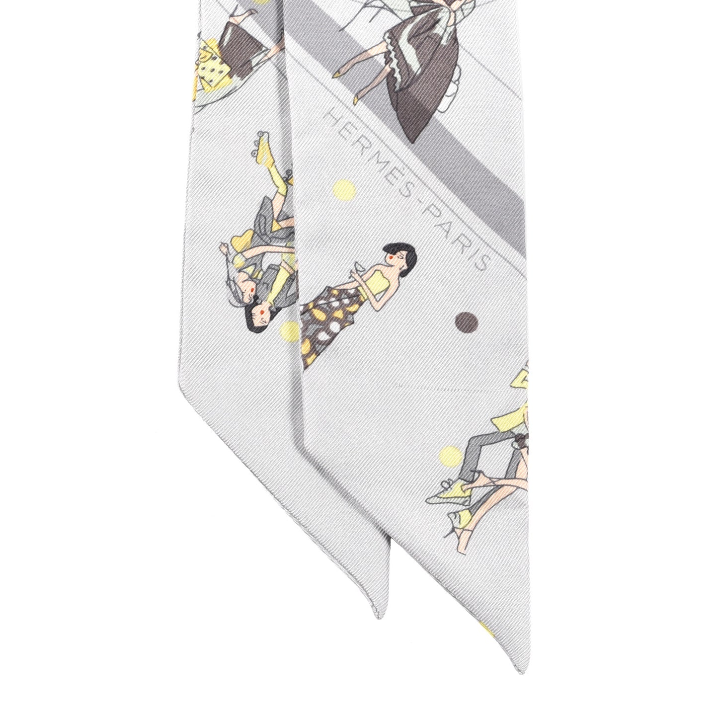 Silk Ex-Libris Les Parisie Twilly Gris Perle Jaune Soufre