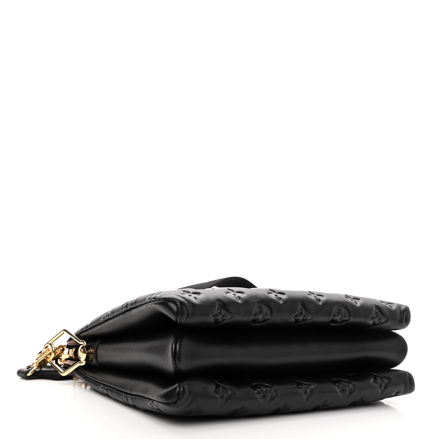 Louis Vuitton Lambskin Embossed Monogram Coussin PM Black 4 of 9