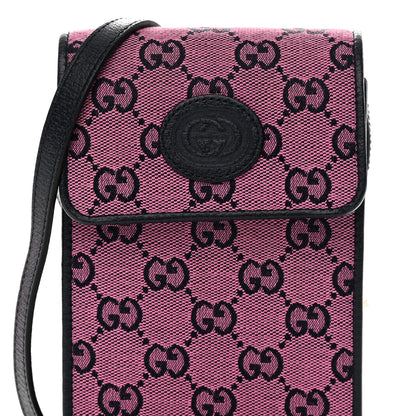 Gucci Monogram Multicolor Textured Calfskin Mini Retro Interlocking G Crossbody Bag Pink 8 of 11