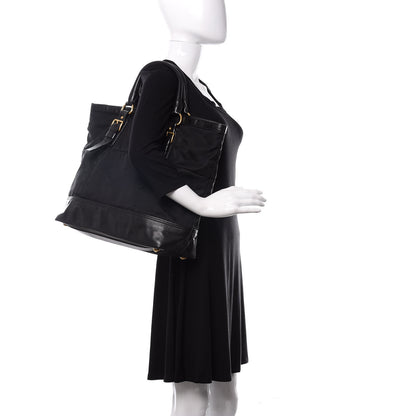 Prada Tessuto Nylon Soft Calf Tote Black 2 of 13