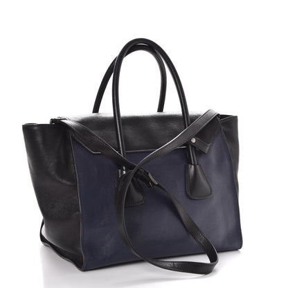 Prada Glace Calfskin Large Twin Pocket Tote Baltico Black 3 of 13
