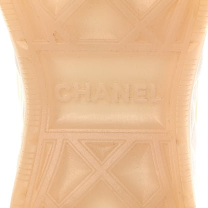 Chanel Velvet Calfskin Mixed Fibers CC Sneakers 39 Ivory Black 6 of 9