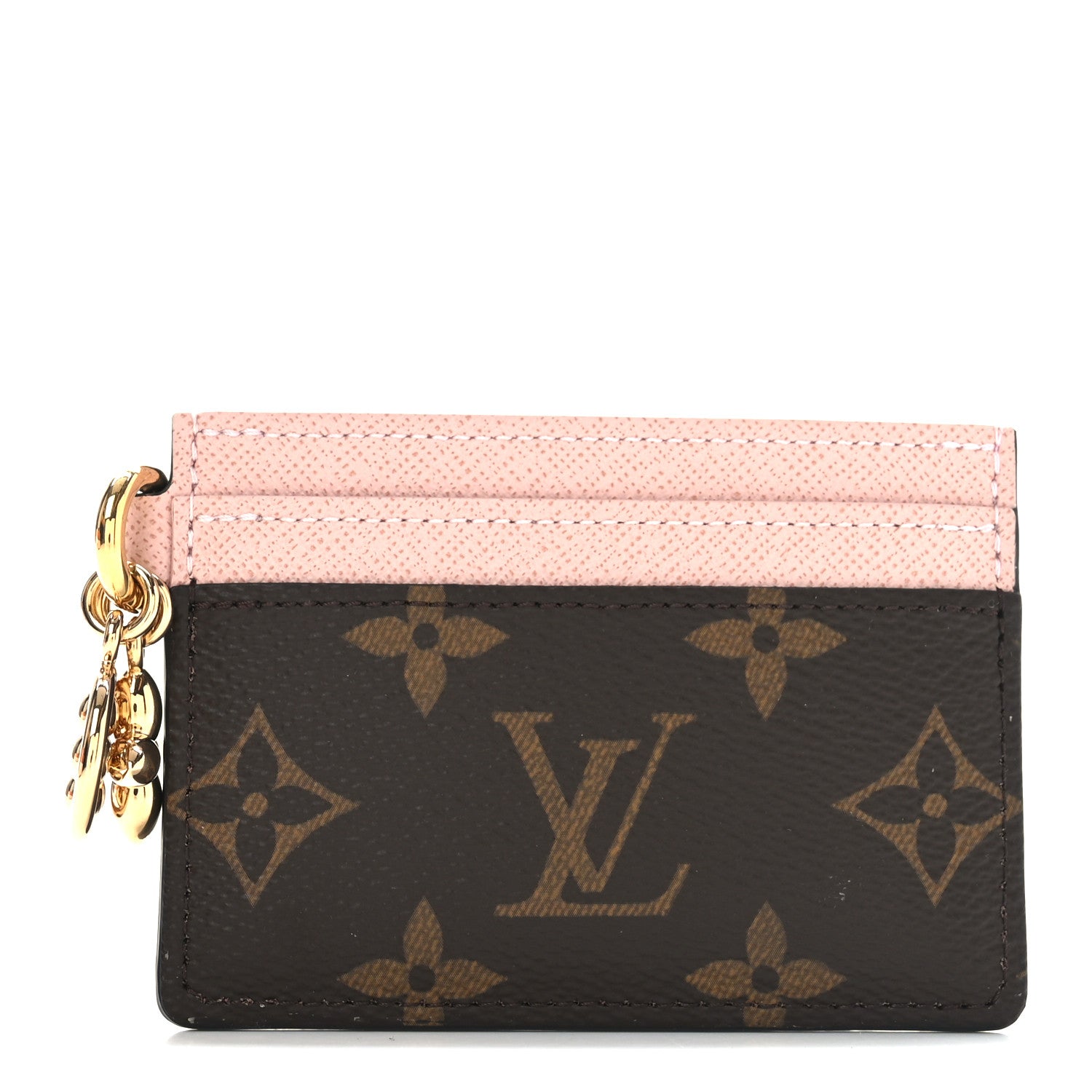 Louis Vuitton Monogram LV Charms Card Holder Rose Ballerine 1 of 7