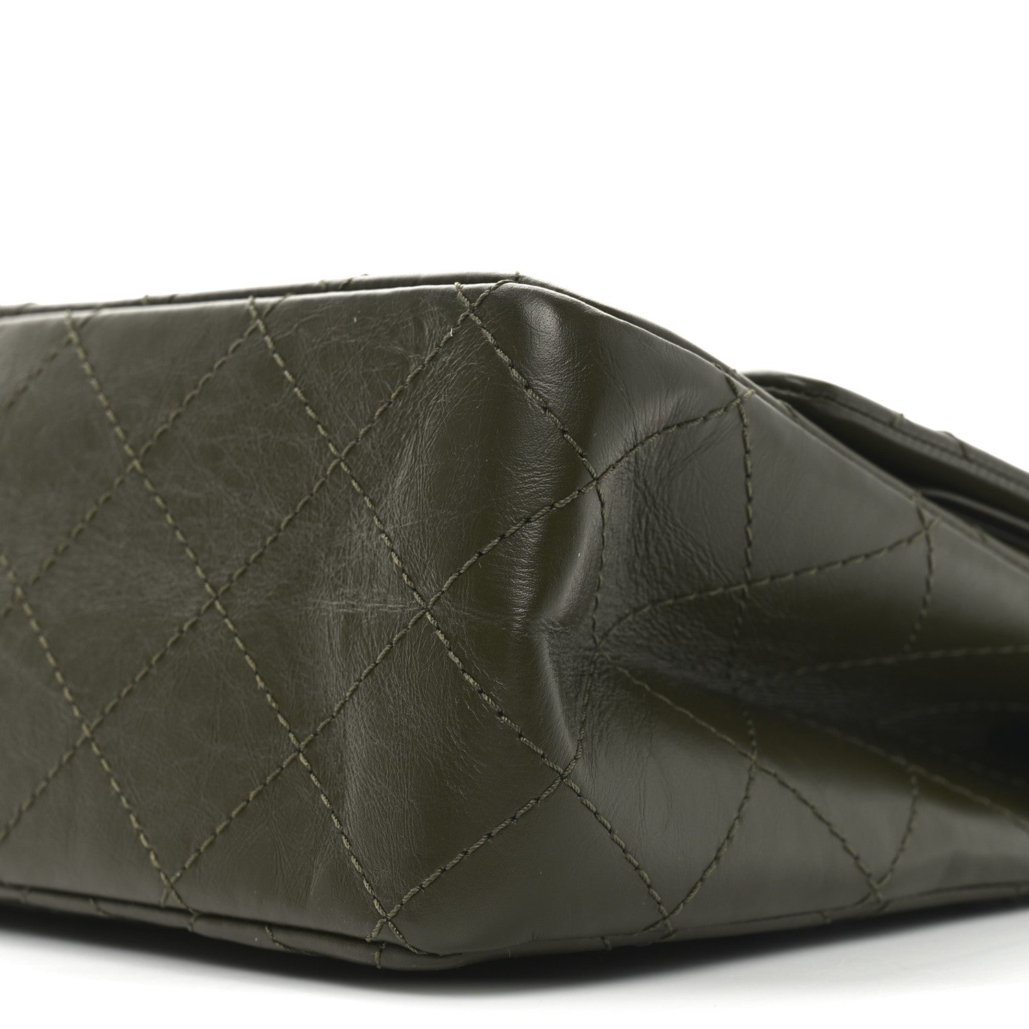 Chanel Aged Calfskin Quilted 2.55 Reissue 227 Flap Dark Green 10 of 11