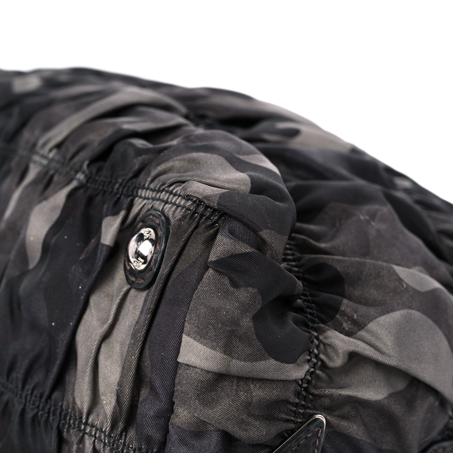 Prada Tessuto Nylon Gaufre Camouflage Tote Fumo 11 of 26