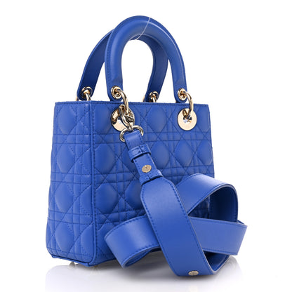 Christian Dior Lambskin Cannage Small My ABCDior Lady Dior Blue 3 of 11