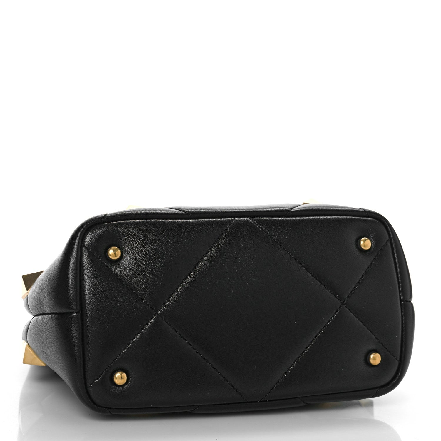 Valentino Garavani Nappa Small Roman Stud The Handle Bag Black 4 of 8