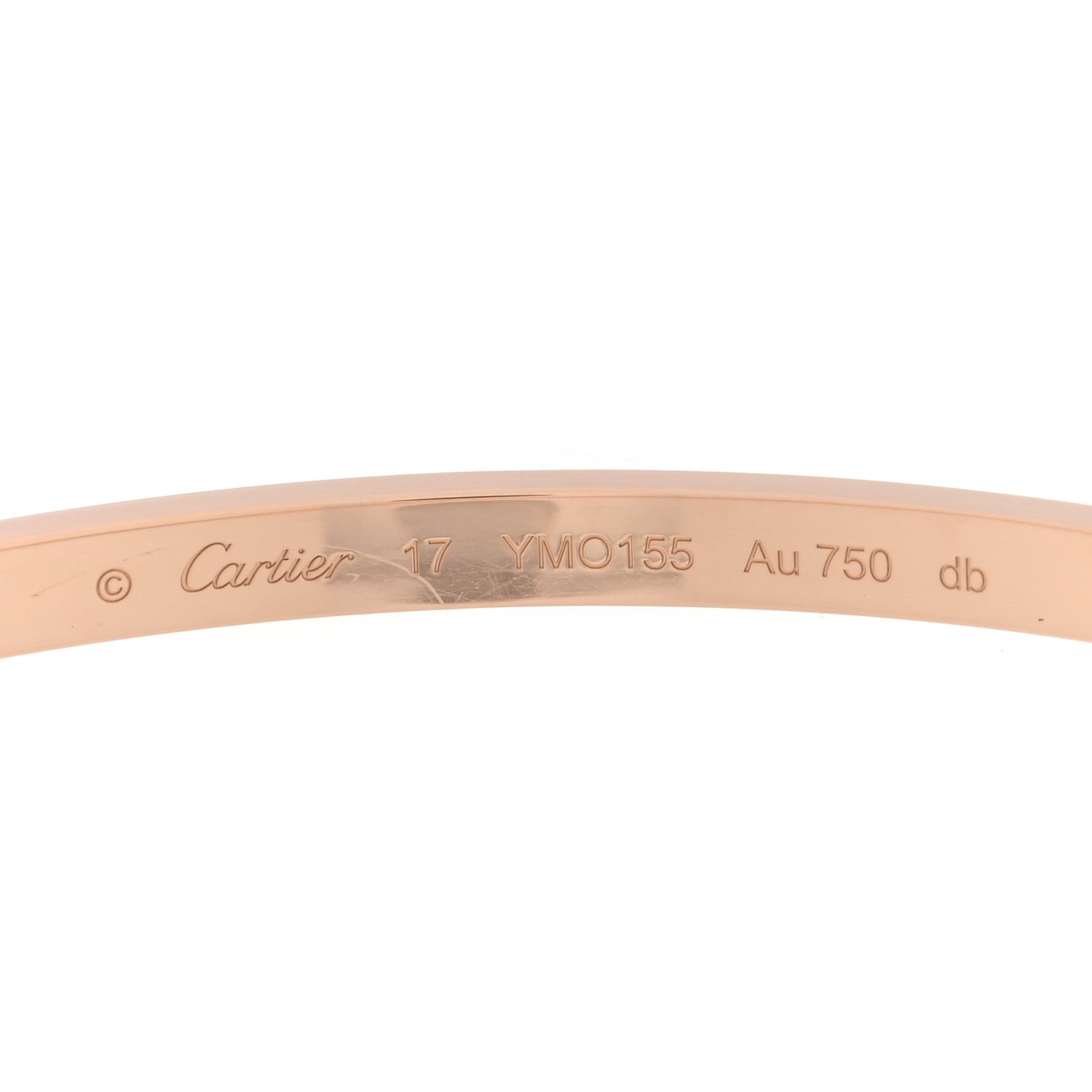 Cartier 18K Pink Gold 6 Diamond Small LOVE Bracelet 17 3 of 7