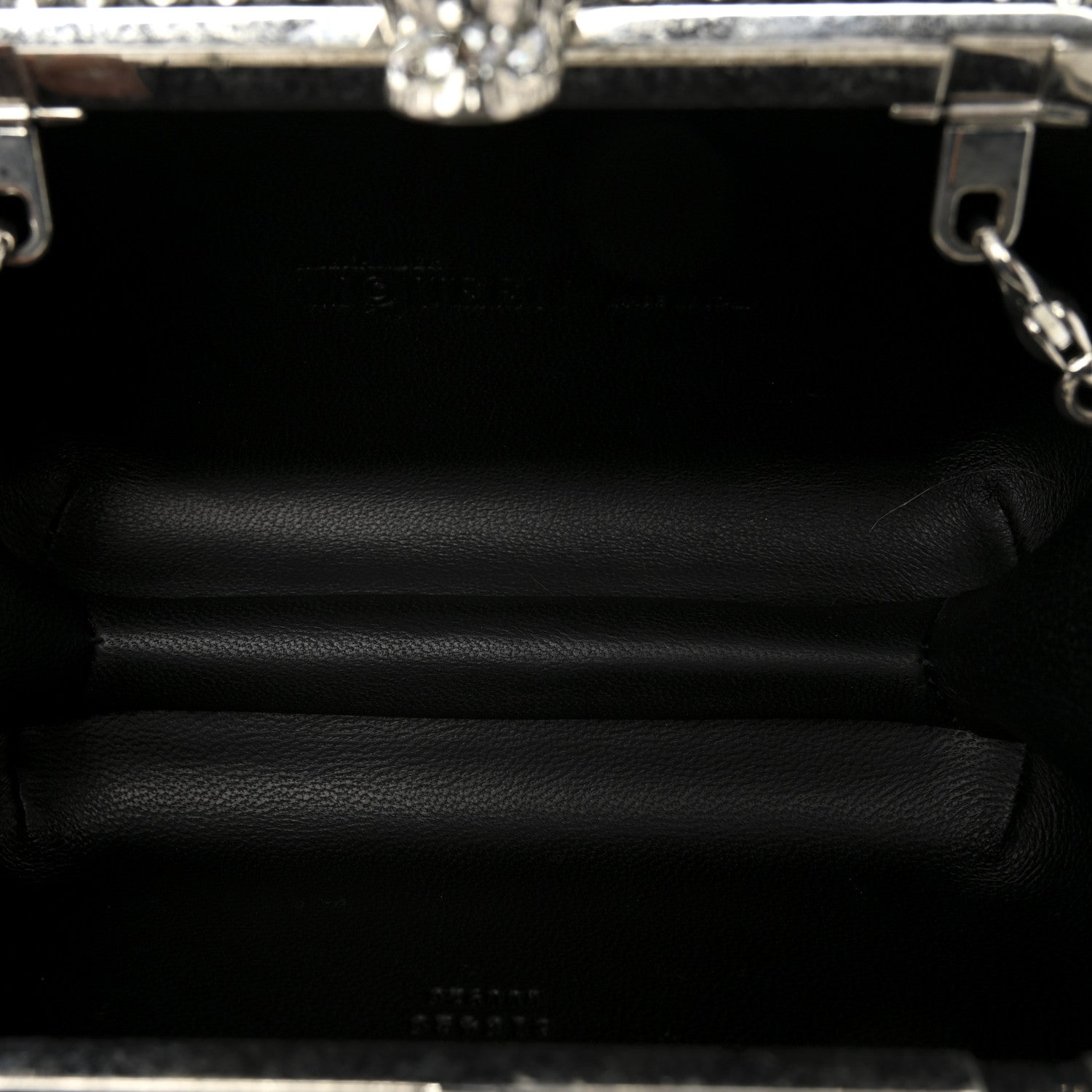 Alexander McQueen Calfskin Studded Britannia Skull Chain Clutch Black 5 of 10