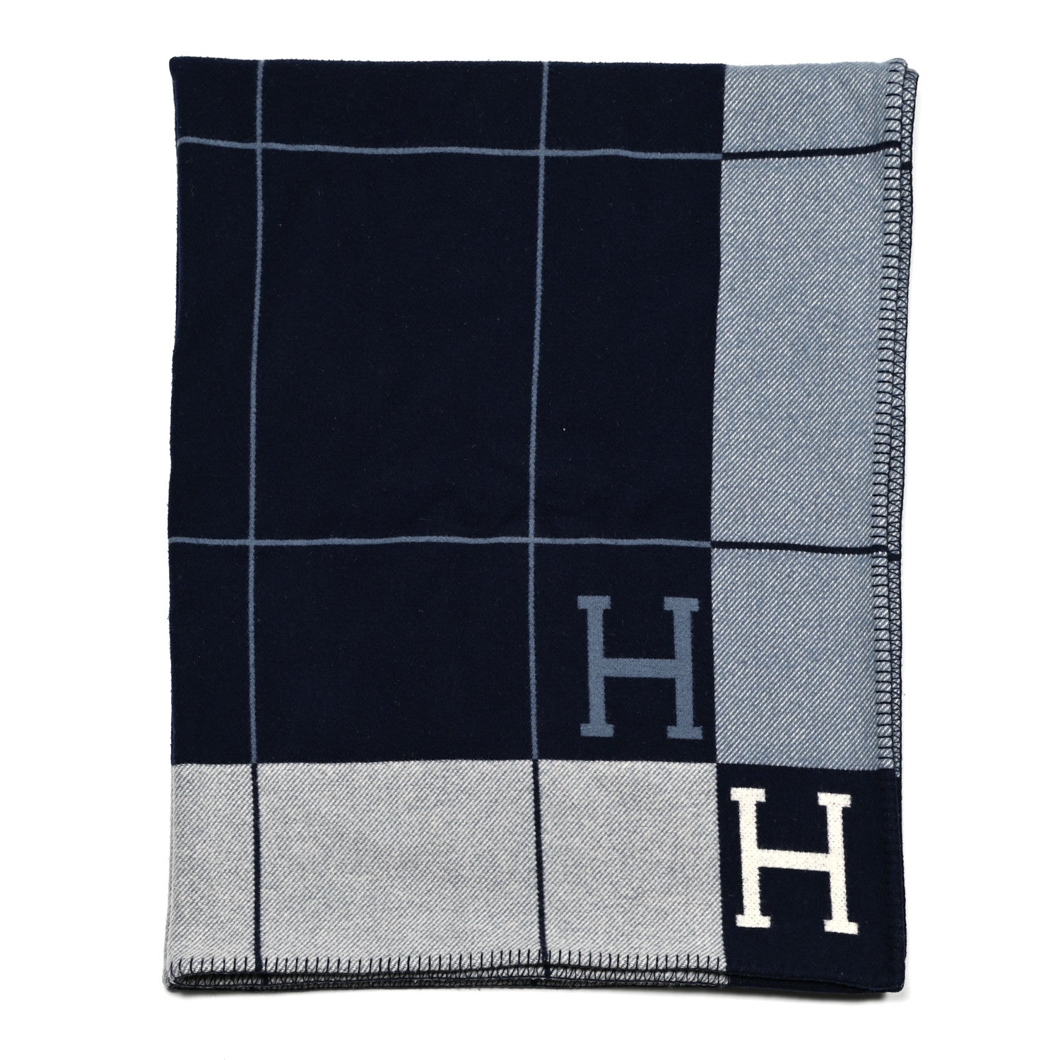 Hermes Wool Cashmere Avalon III Blanket Caban Ecru 1 of 3