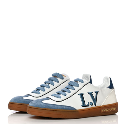 Louis Vuitton Calfskin Frontrow Sneakers 36 Blue 3 of 16